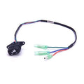 Black wire harness with panel switch and connector, blue/red leads and green terminal plugs