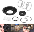 Relief valve rubber repair kit with black gasket, O-rings, and spring components