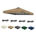 Khaki replacement canopy top cover with air vent opening and adjustable corner hardware