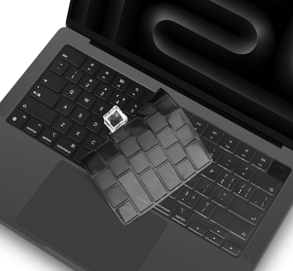 RivetOak CaseBuy Premium Keyboard Cover Skin for MacBook Pro 14/16 Inch, Space Black