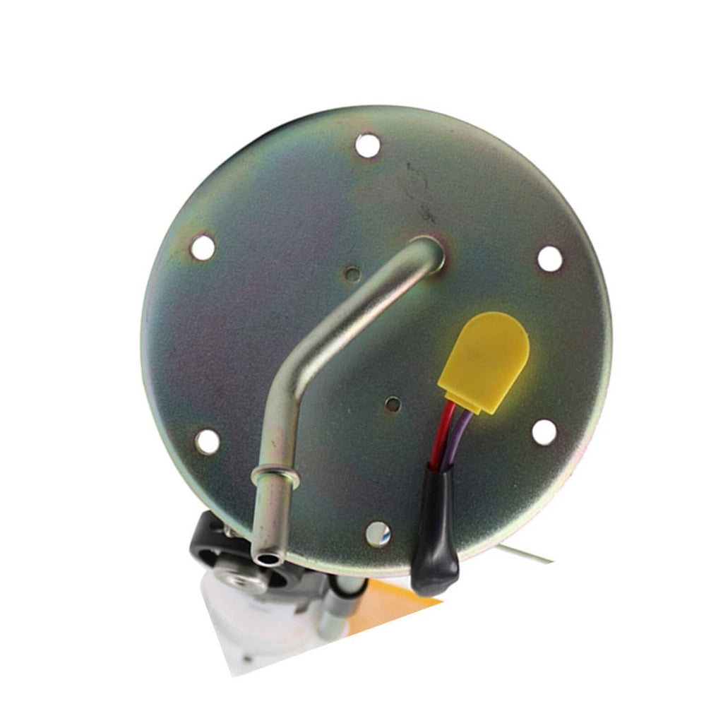 Fuel pump assembly sender plate with four mounting holes and wiring leads