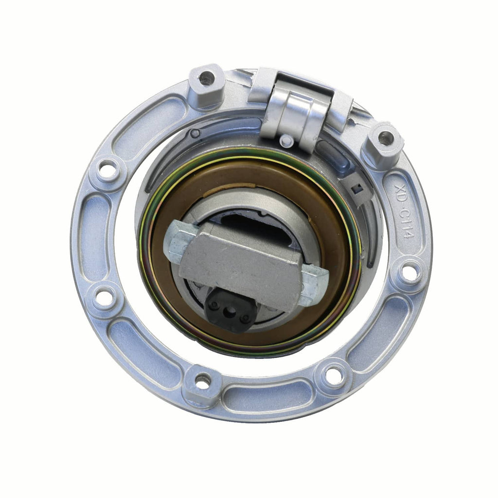 Fuel gas cap lock with metal ring and key cylinder, includes keys set parts