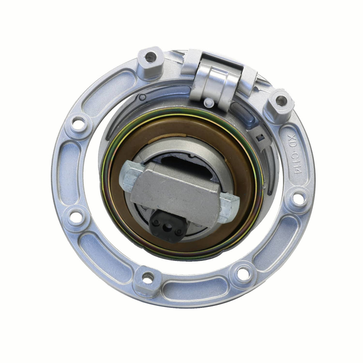 Fuel gas cap lock with metal ring and key cylinder, includes keys set parts