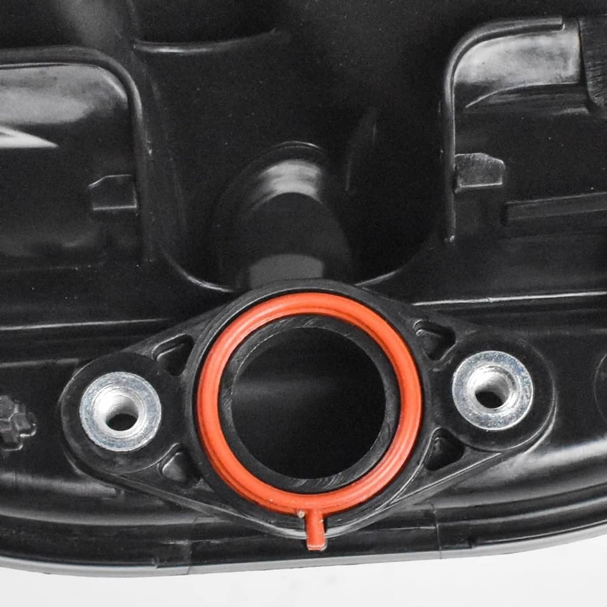 Intake manifold gasket with orange sealing ring and mounting holes