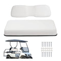 White golf cart seat backrest and seat cushion set, molded foam with curved back