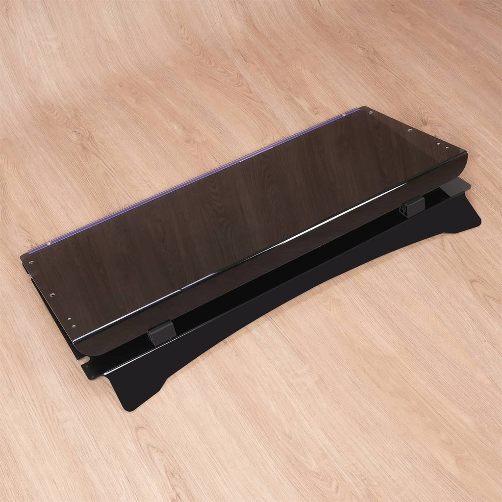 Tinted fold-down flip windshield screen, dark smoked panel with black base and tabs.