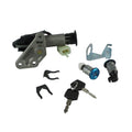 Ignition key switch assembly with keys, electrical connector and mounting bracket
