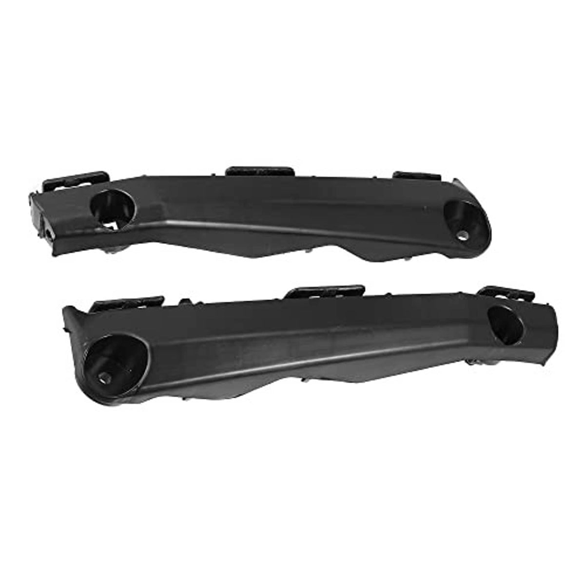 Pair of black front bumper brackets shown from angled front and side views