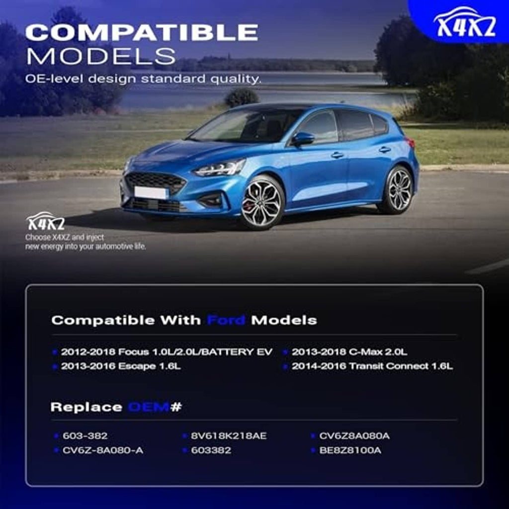 Coolant expansion tank compatibility graphic for select Ford models