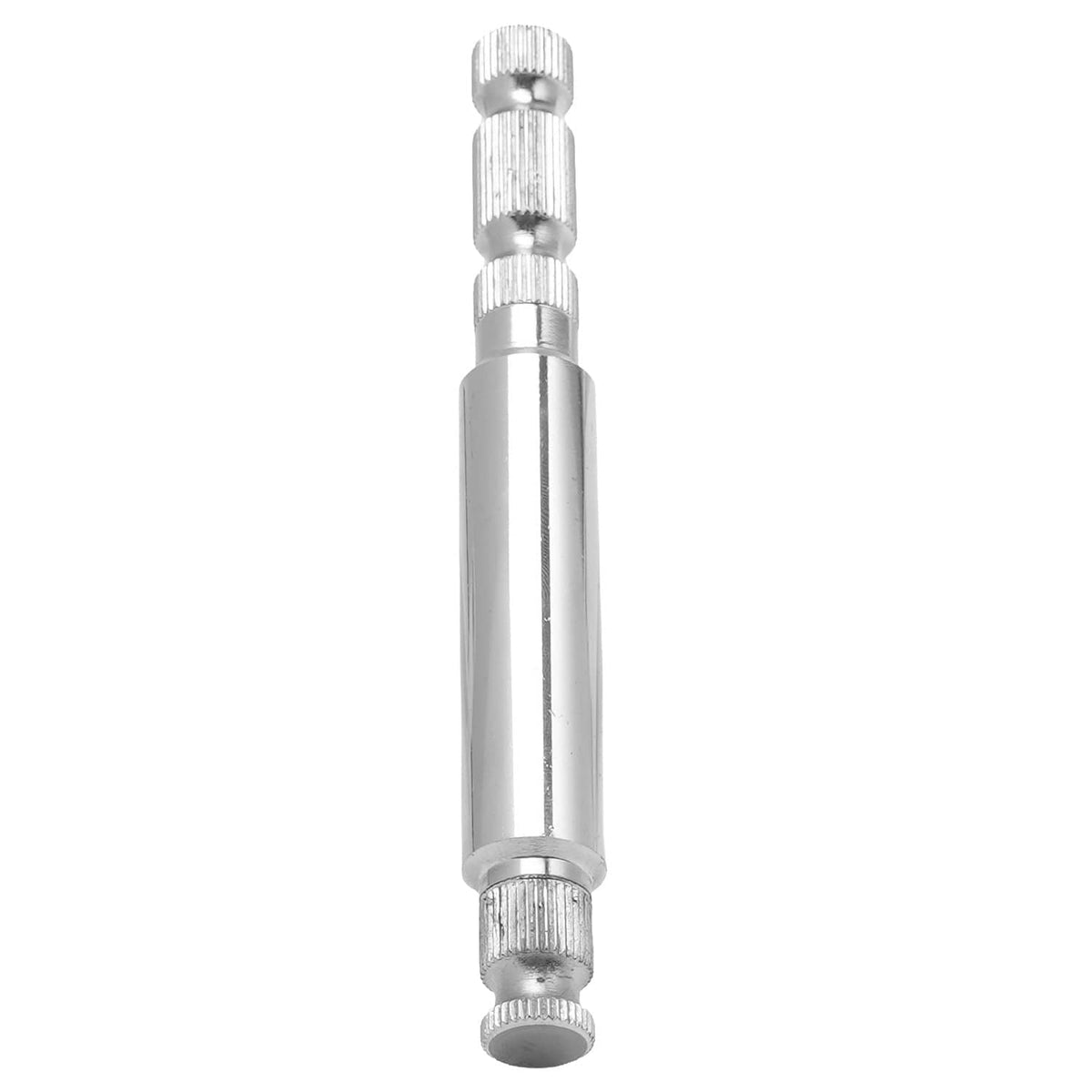 Chrome inner shifter lever shaft with ribbed threaded sections on both ends