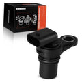 Black camshaft position sensor with mounting bracket and circular electrical opening