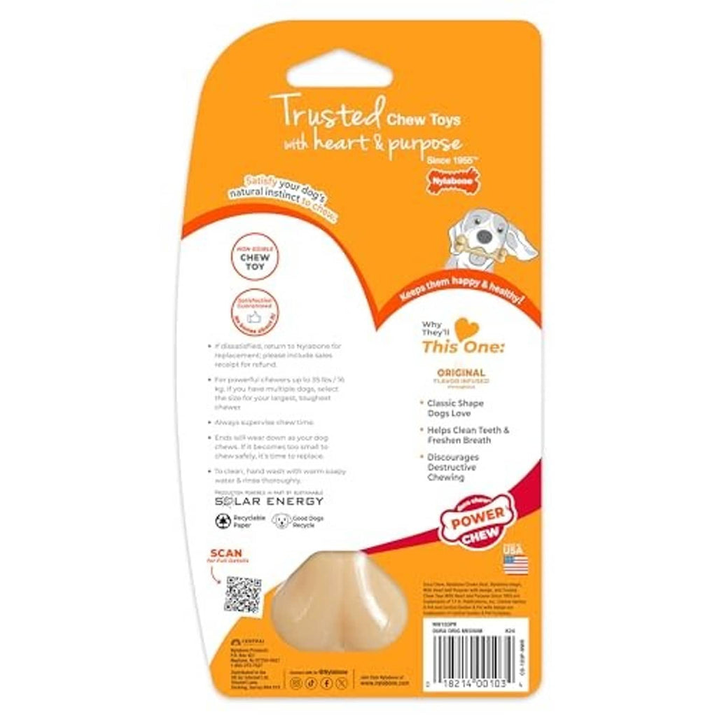 Nylabone Power Chew original bone dog chew toy on package