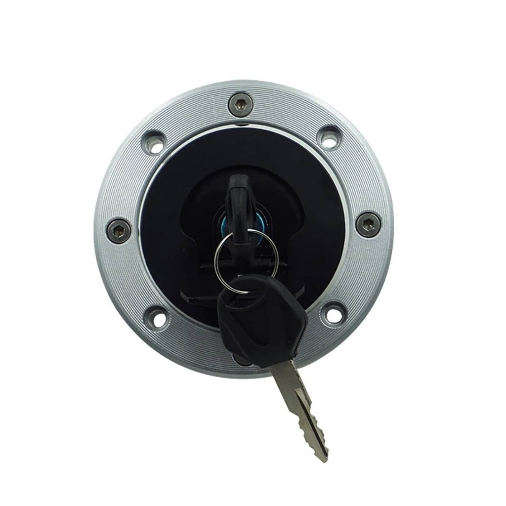 Round lock fuel cap cover with key and metal mounting holes