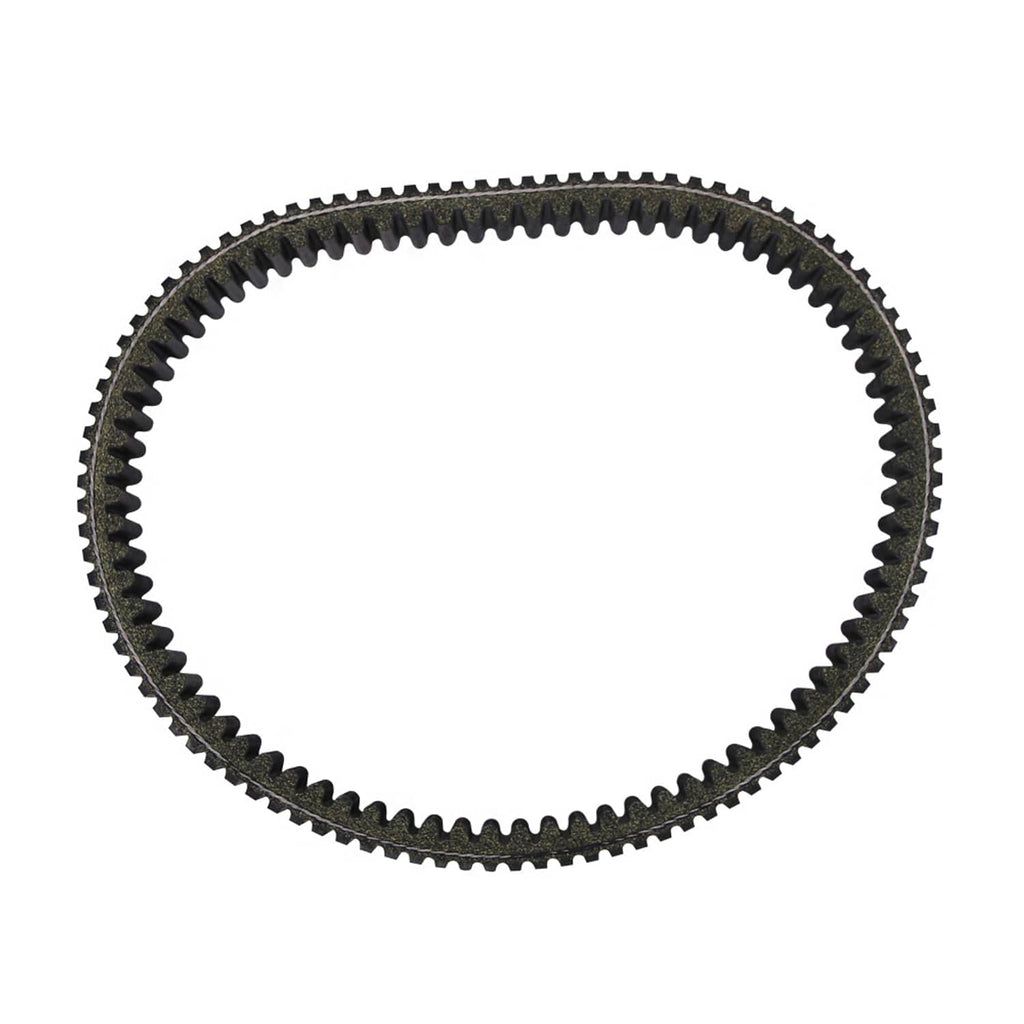 Black loop drive belt with evenly spaced teeth