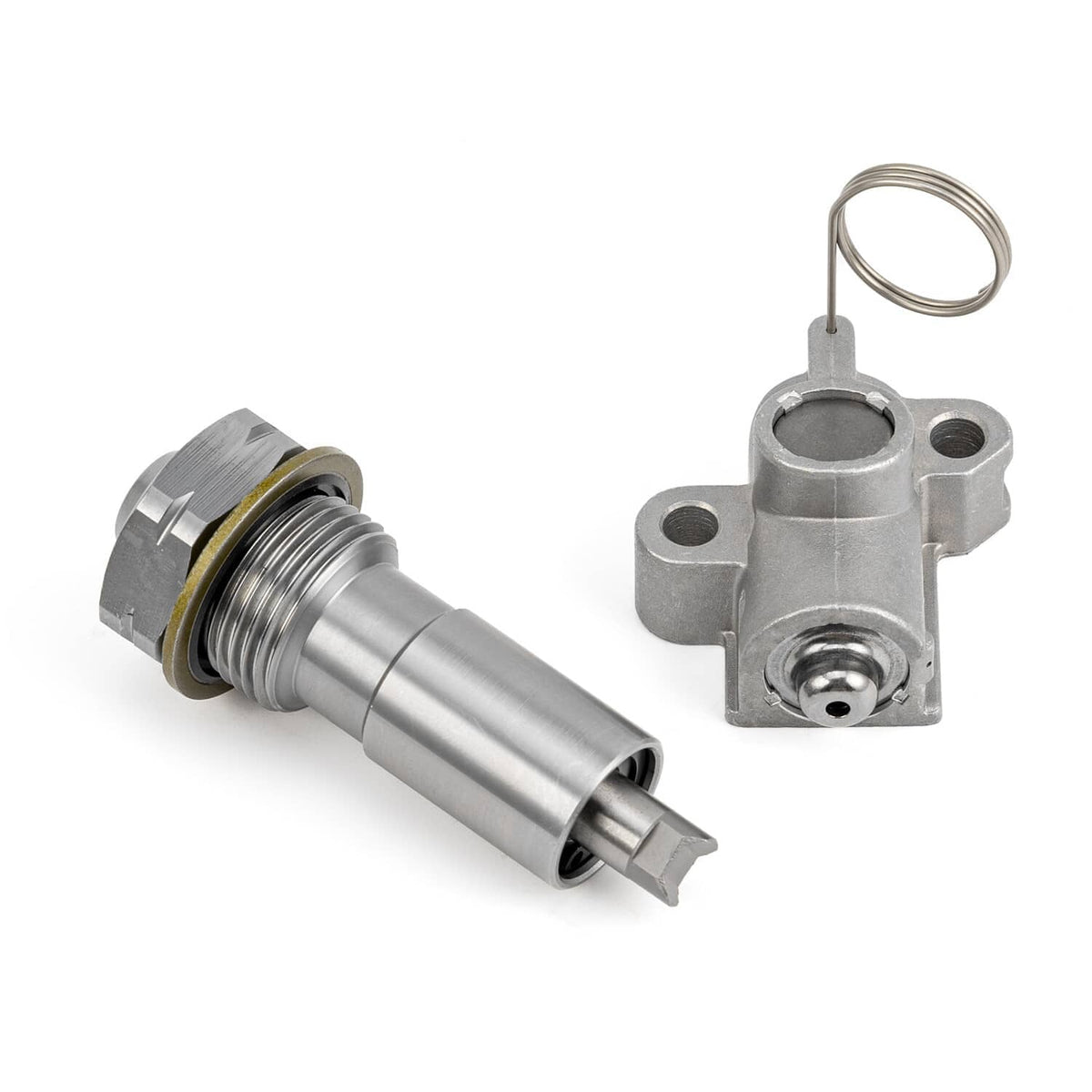 Water pump assembly with metal housing, threaded outlet, and sensor wire connector