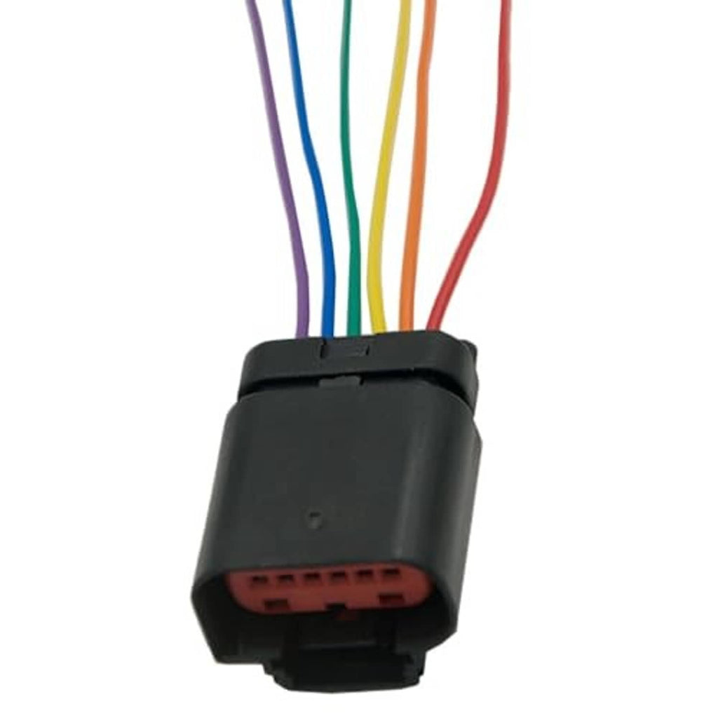 Electronic throttle body connector plug with black housing and red terminal insert