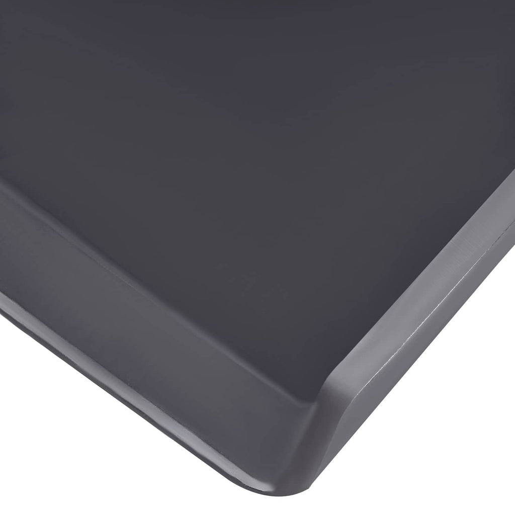 Dark gray steel mounting plate with angled corner edge