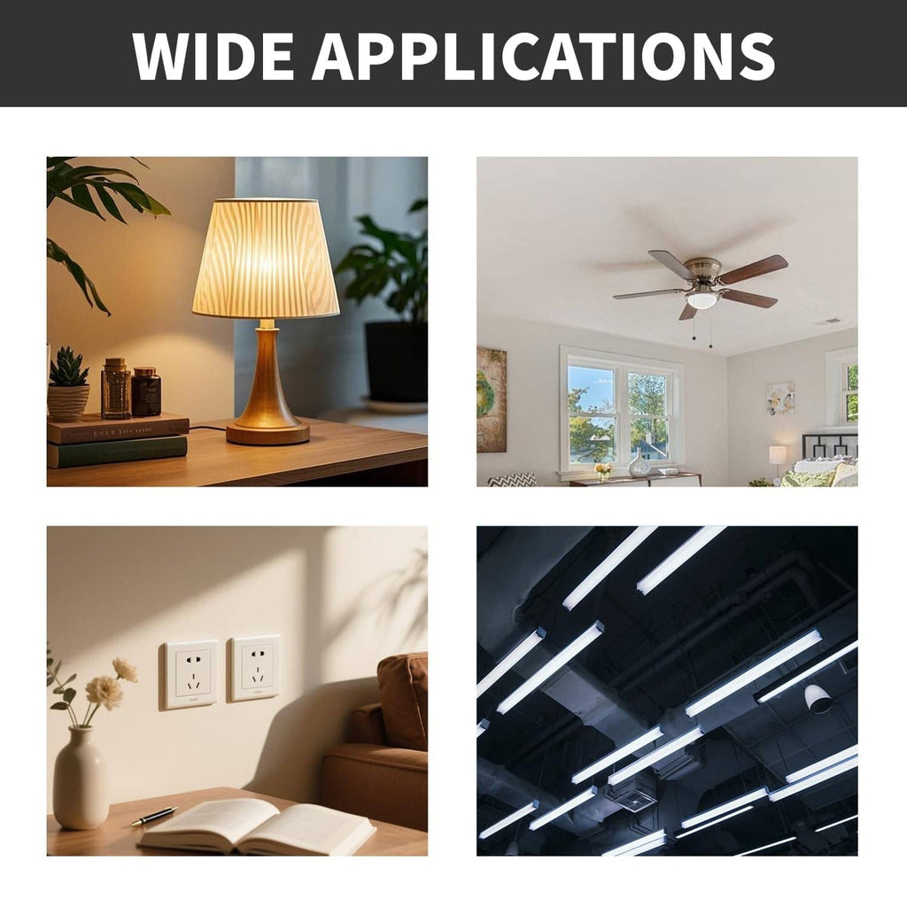 Low voltage wiring connectors shown in home lighting installation scenes