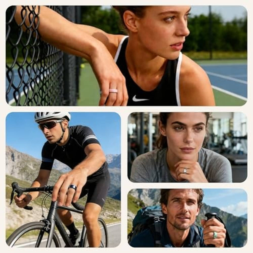 Ultra-thin transparent protector film for Oura Ring worn during daily activities and sports