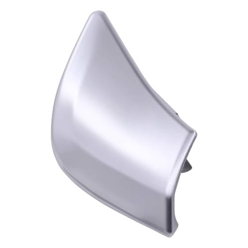 Silver seat down handle cover with smooth curved design