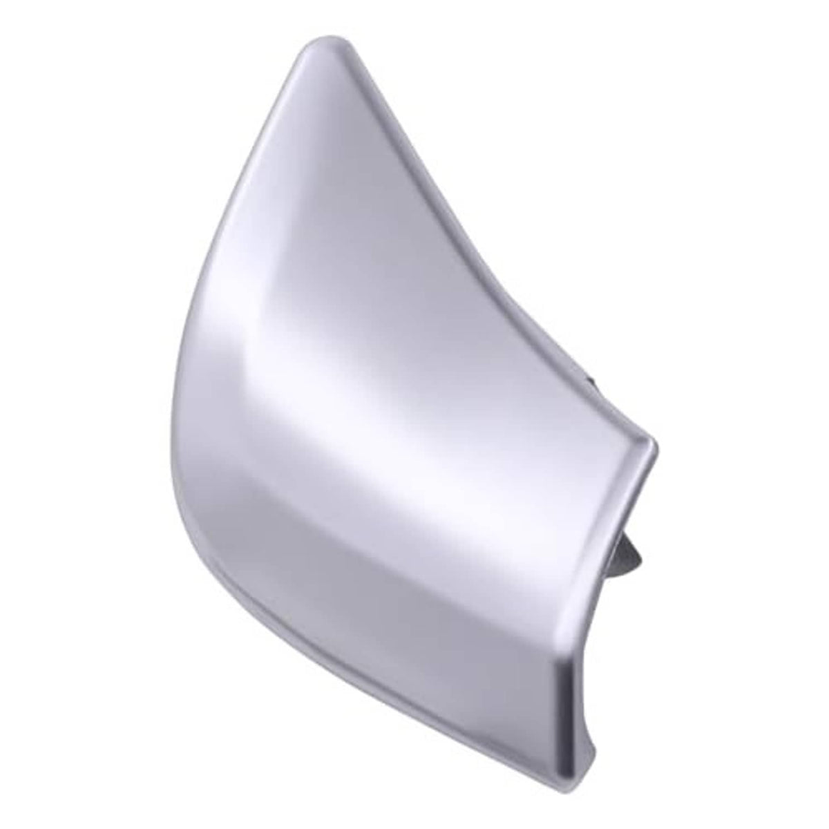Silver seat down handle cover with smooth curved design