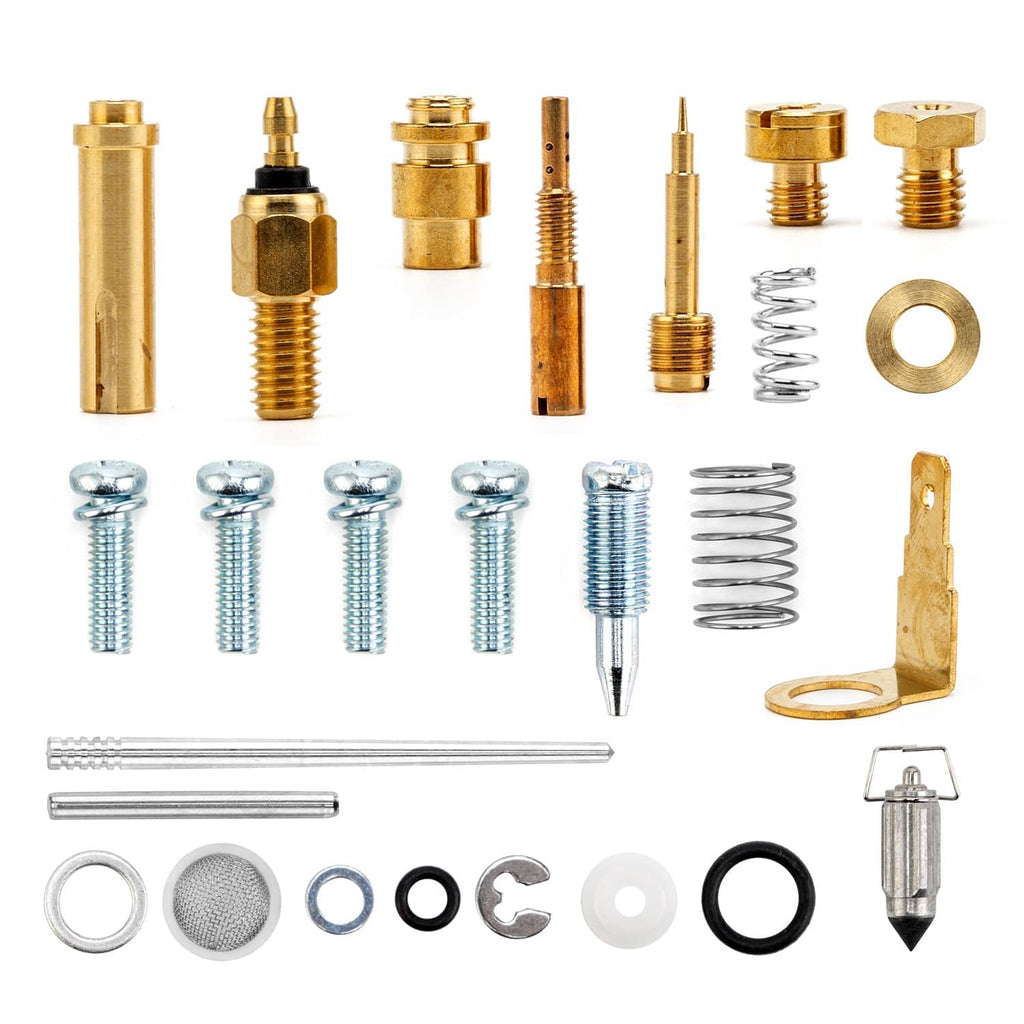 Carburetor rebuild repair kit with brass fittings, springs, gasket, and O-rings