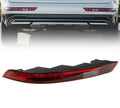 Rear bumper lower tail light with red lens and black housing
