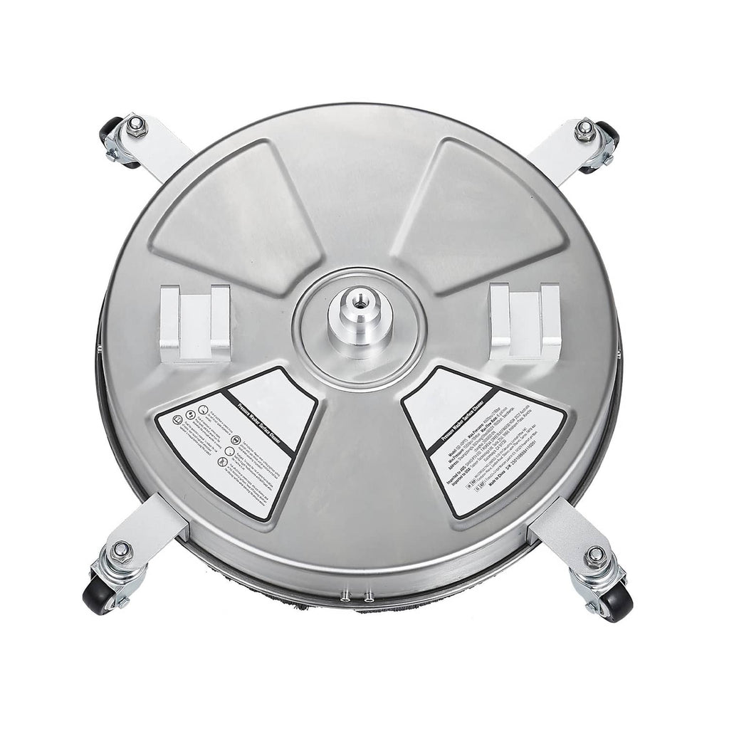 18-inch stainless pressure washer surface cleaner top cover with central connection port