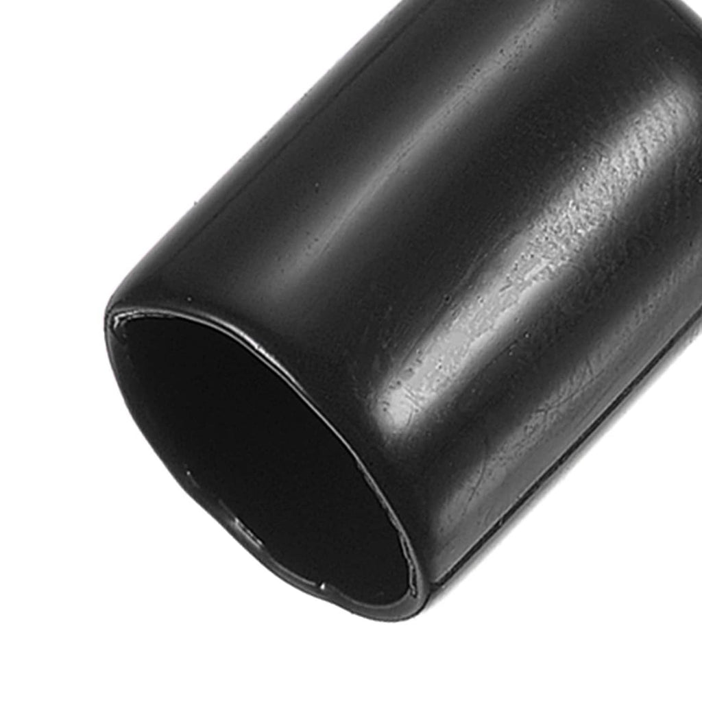 Black cylindrical pool cue tip protector cap with open end