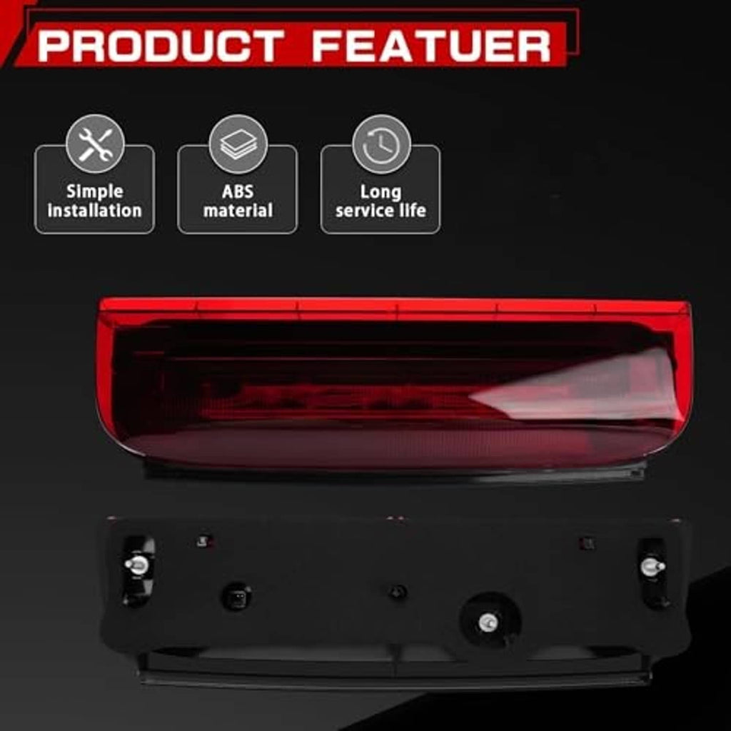 Center high mount stop light red lens with rear mounting hardware