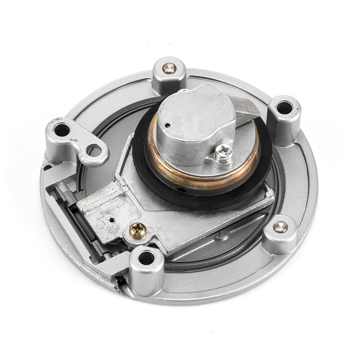 Silver ignition switch base with lock cylinder and metal cover