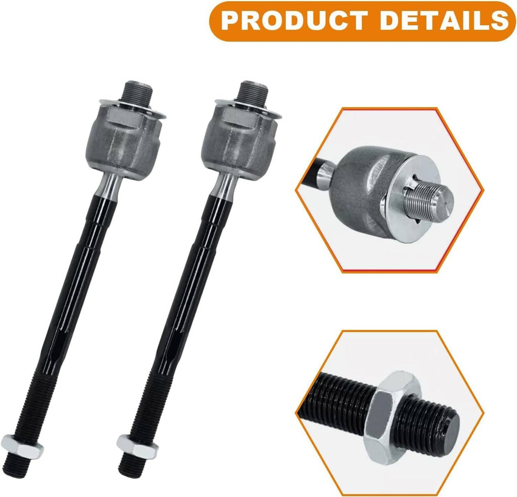 Front tie rod links with threaded ends and protective boots
