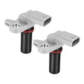 Two camshaft position sensors with gray connector, red seal, and black cylindrical body