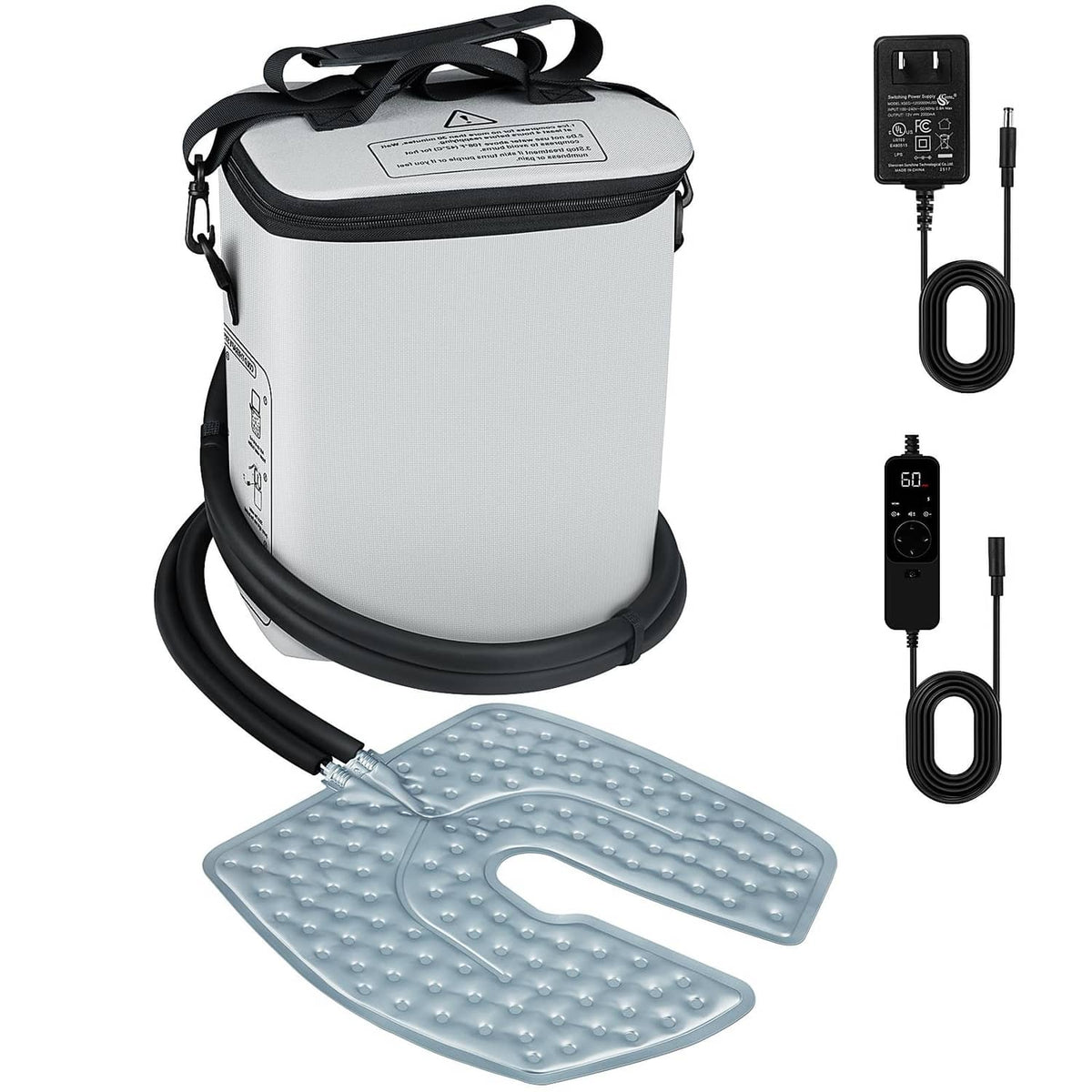 RivetOak Ice Machine for Knee After Surgery – 19 QT (18L) Cold Therapy 19 QT, Gray