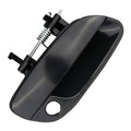 Passenger-side exterior door handle, dark gray/black with metal mounting hardware