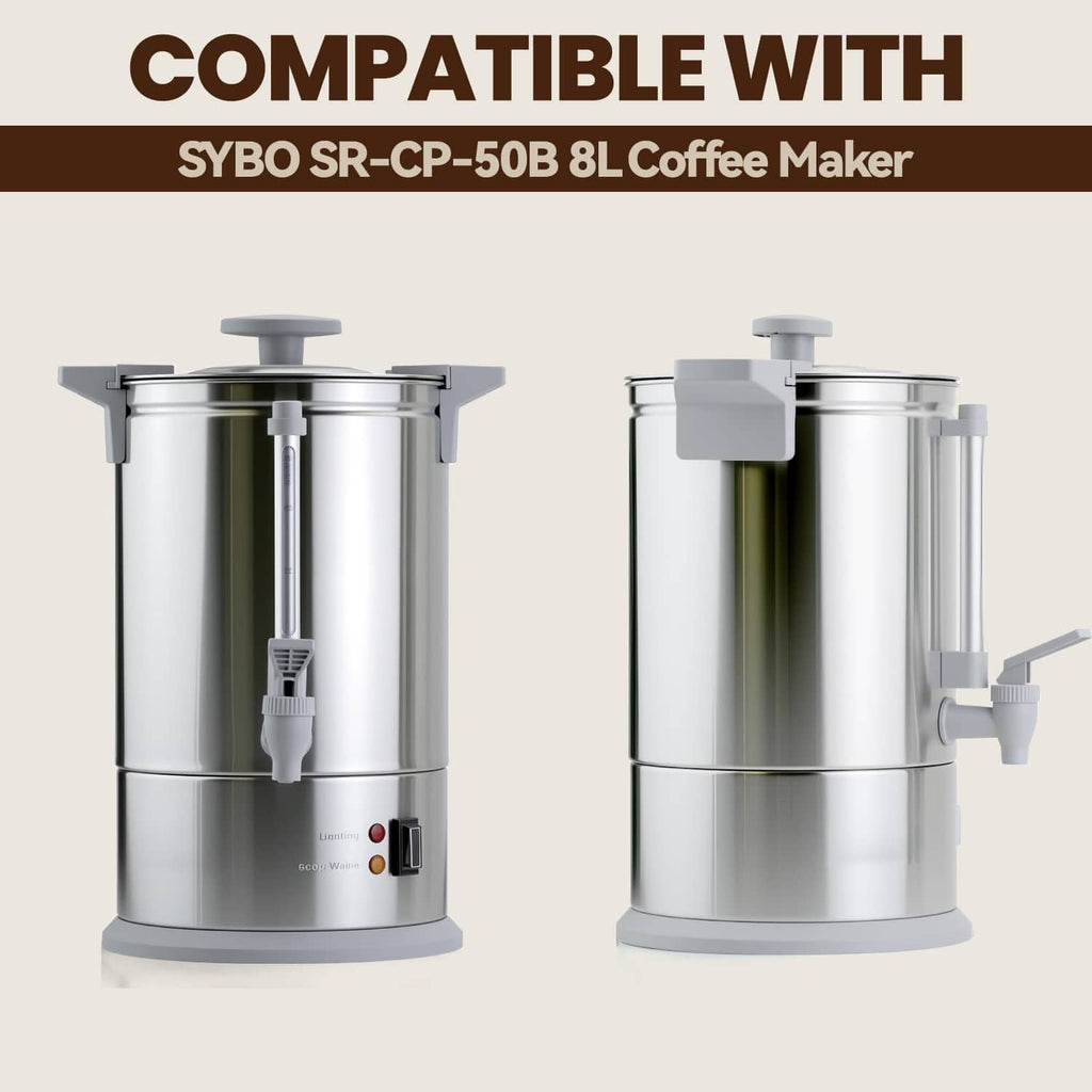Pair of silver coffee makers with compatible large light-tan filter rings (120 count)