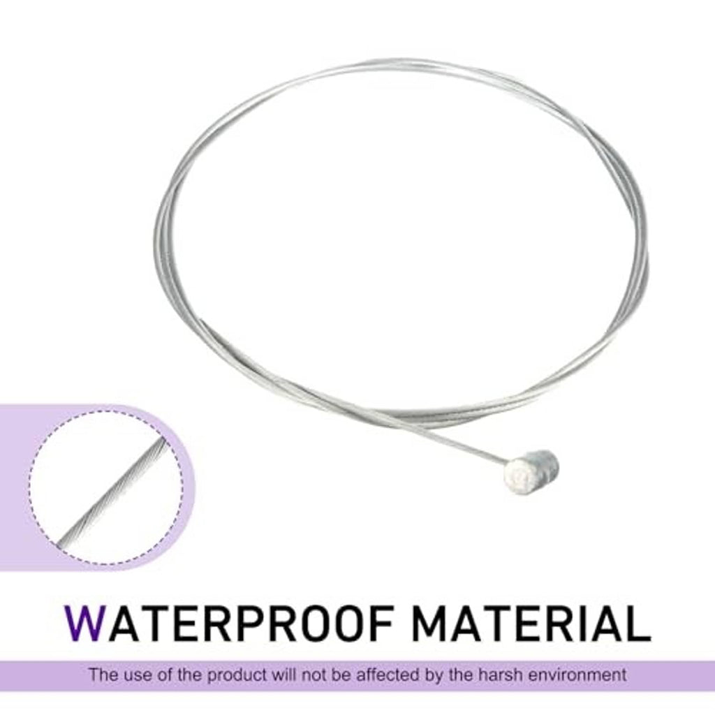 Looped steel cable with white end connector plug for car brake/clutch repair