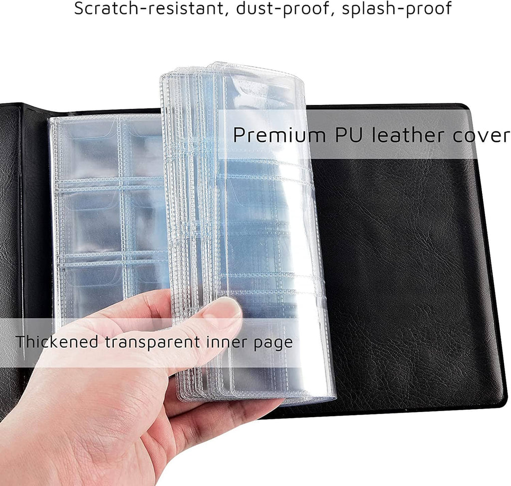 Coin album showing clear inner pages in a transparent sleeve for coin protection