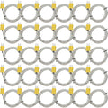 Set of 30 K-type thermocouple probes with coiled cable and yellow connector plugs