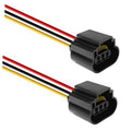 2-pack female H13/9008 headlight connector adapters with wire leads