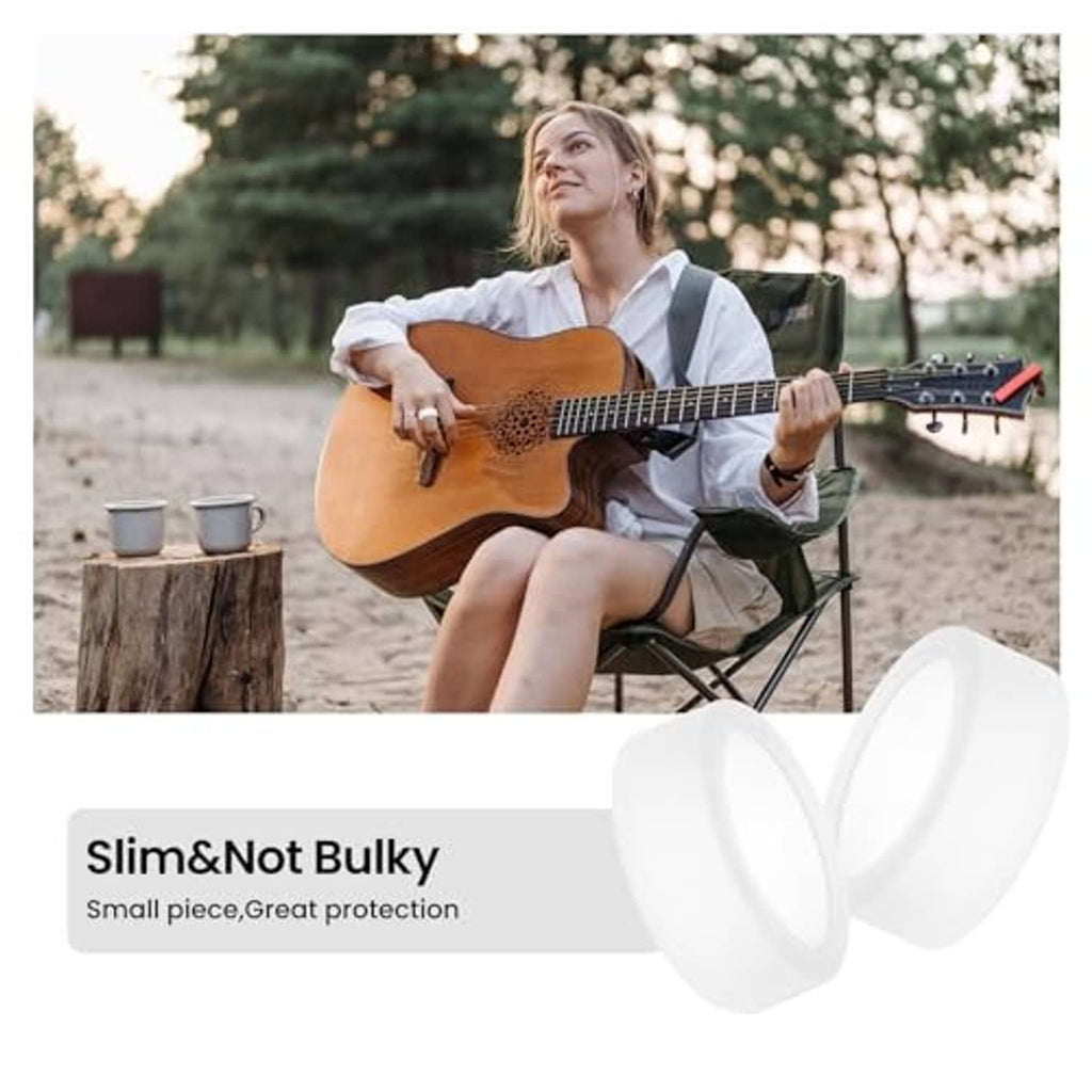 Slim clear silicone ring covers, oval opening design for compact protection