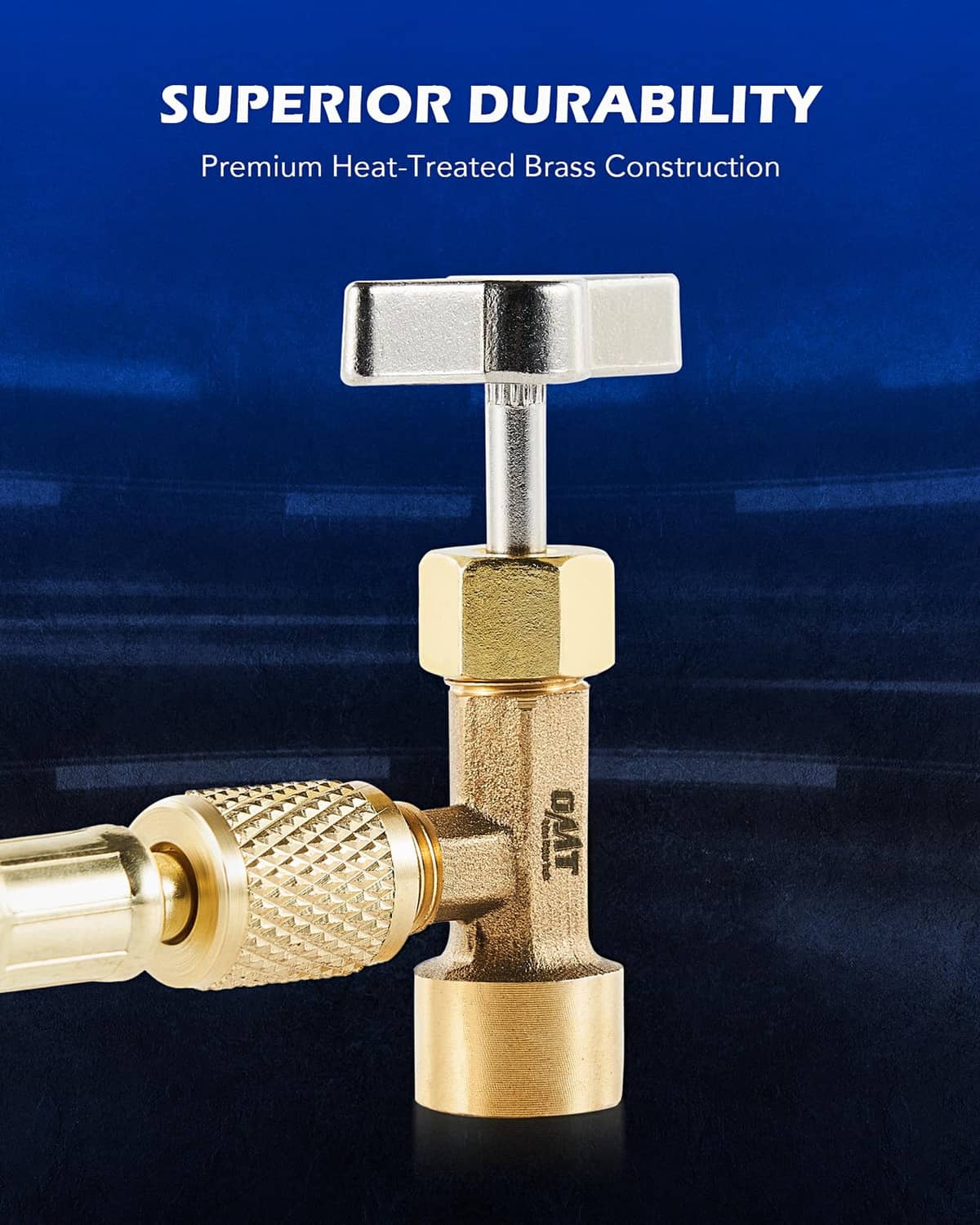 Brass can tap valve with top cross handle and threaded puncture outlet
