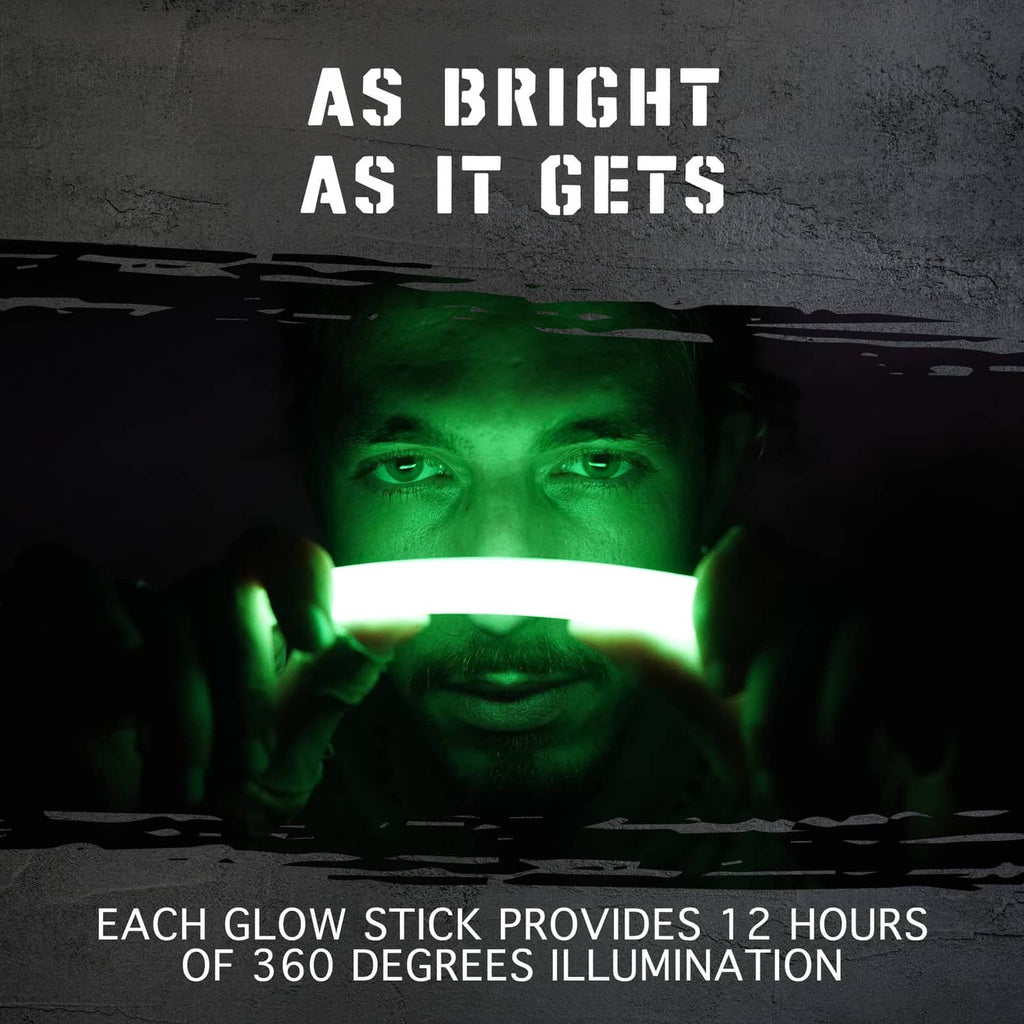 Bright green glow stick emitting light