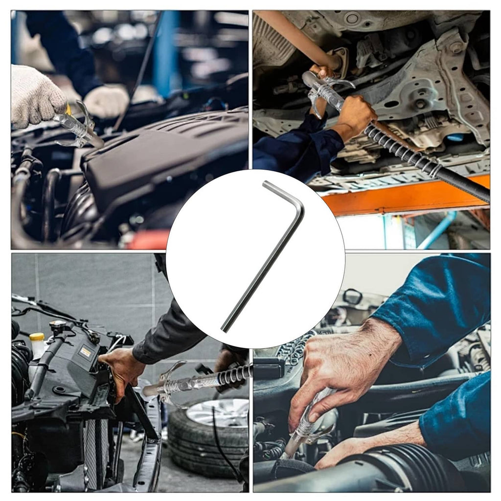 L-shaped hex key used for automotive maintenance, silver Allen wrench