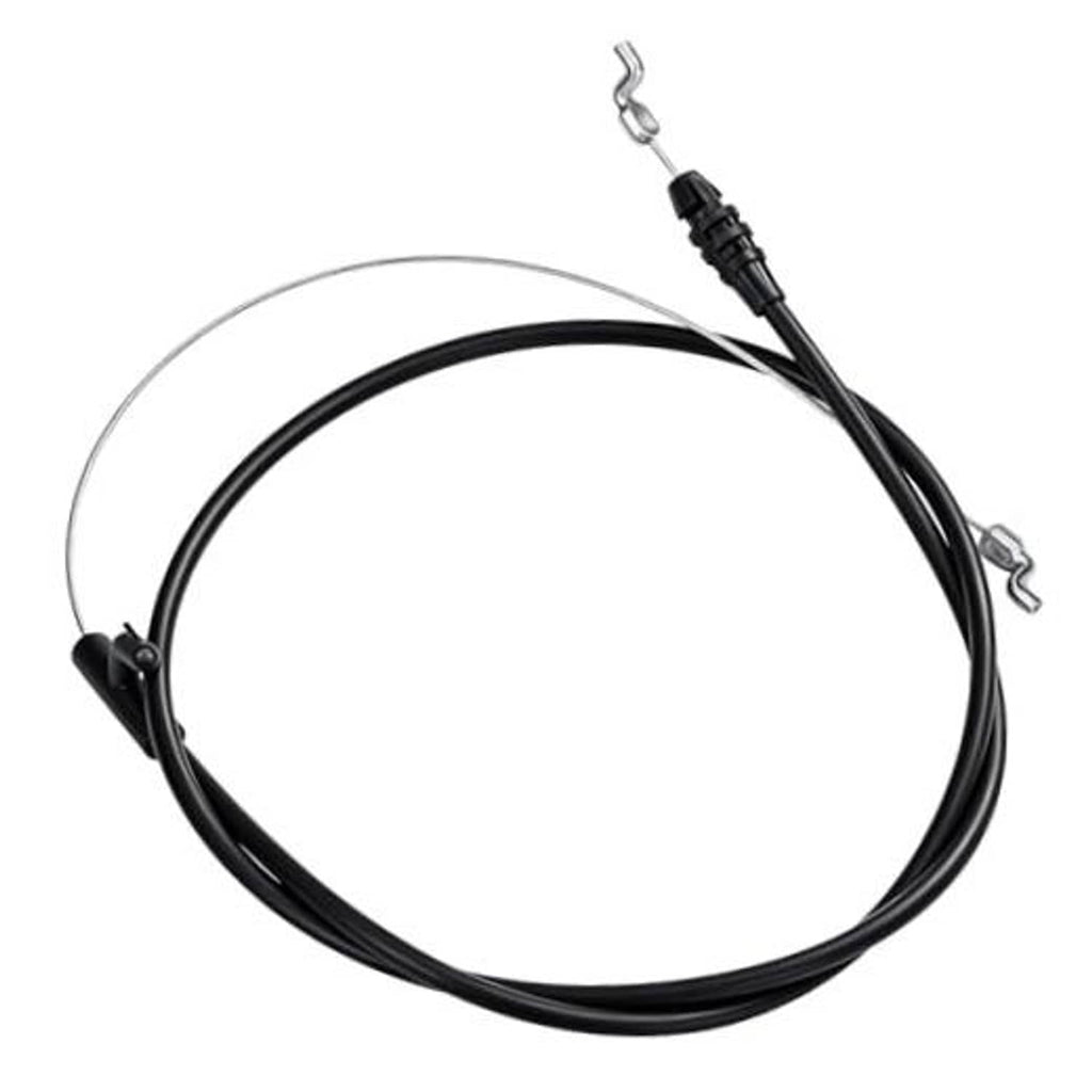 Black control cable with metal end hooks and plastic connector