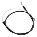 Black control cable with metal end hooks and plastic connector