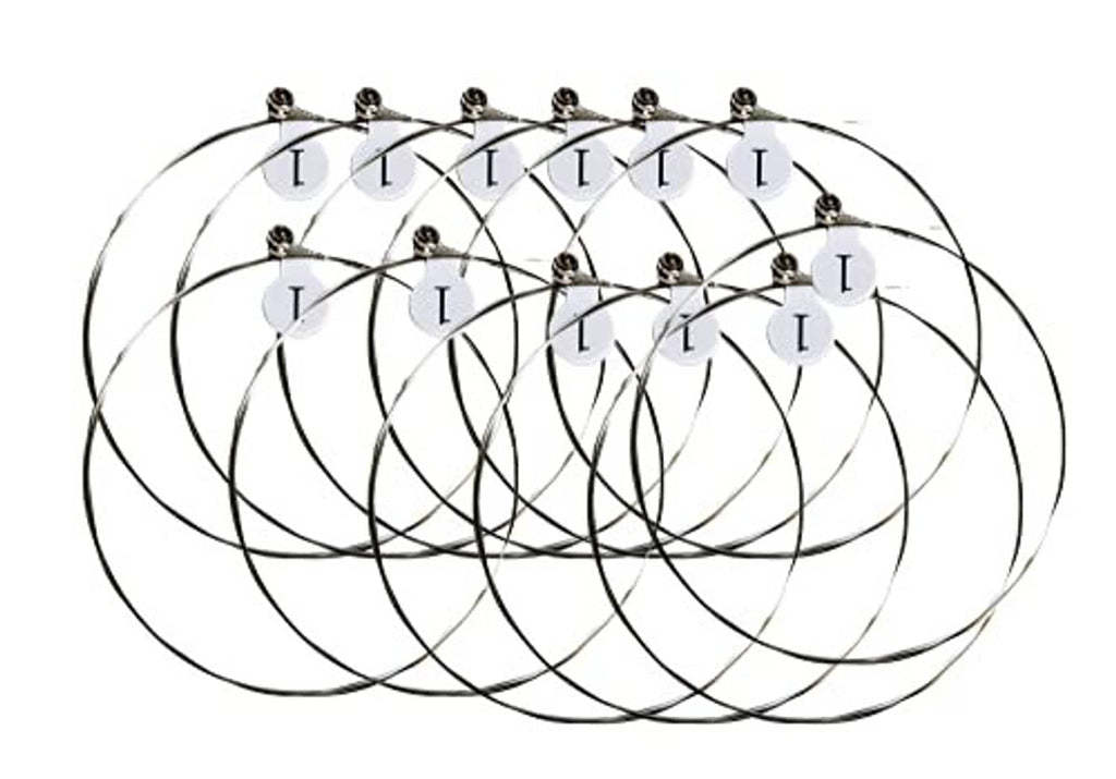 Set of electric guitar strings with loop ends, labeled 1, for 9 gauge light feel