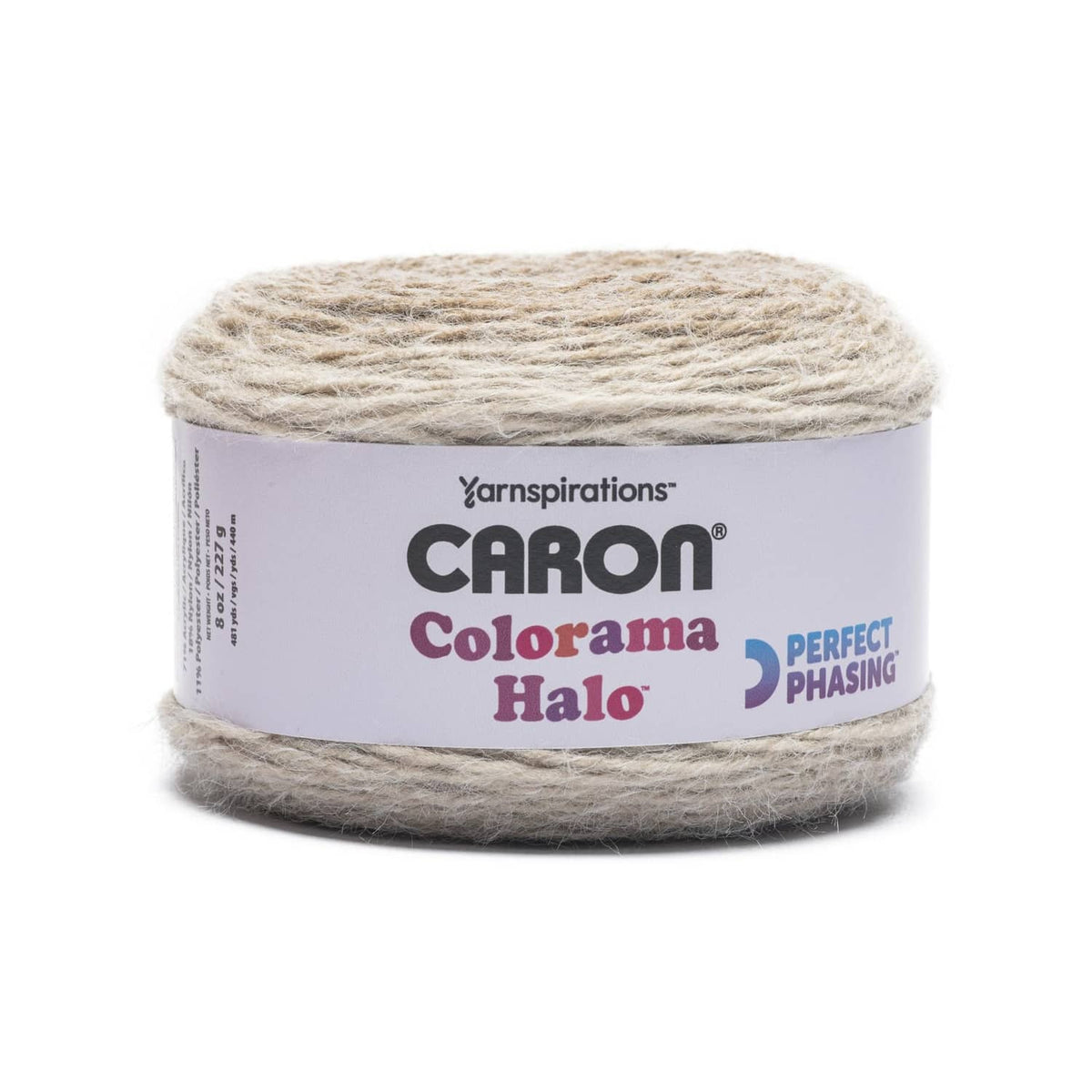 Caron Colorama Halo bulky yarn skein, light nutmeg frost color