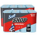 Blue Scott Original shop towel rolls pack, multi-purpose, 24 rolls total.