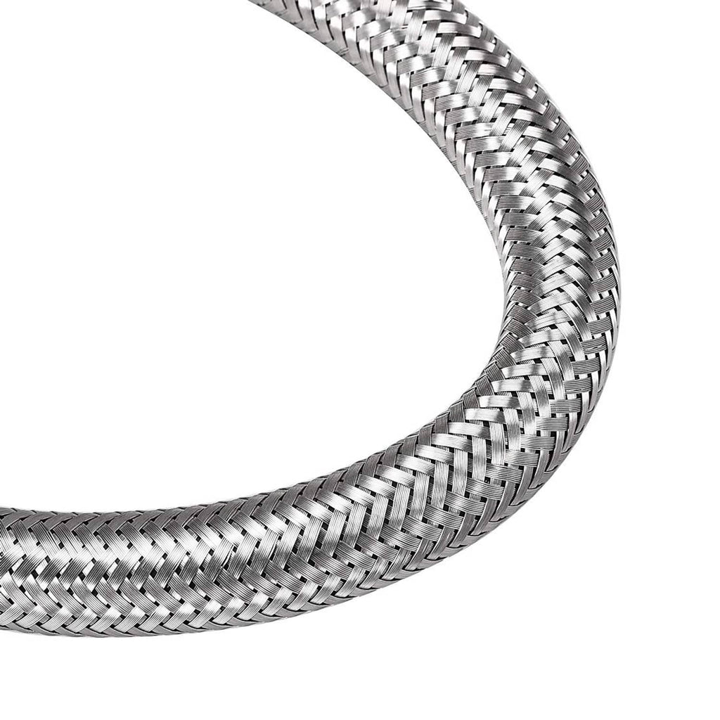 16-inch braided stainless steel flexible hose, metallic weave